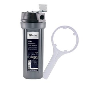 Puretec Filter Housing, Grey 10 inch, 1/2 conn w/ bracket & spanner