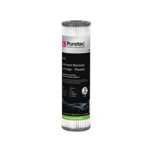 Puretec Pleated Sediment Cartridge, 10 inch, 1 Micron