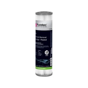 Puretec Pleated Sediment Cartridge, 10 inch, 10 Micron