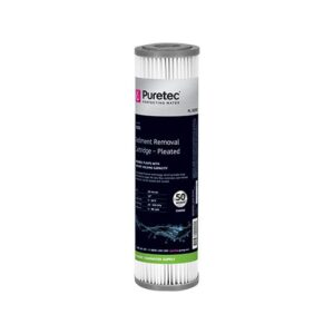 Puretec Pleated Sediment Cartridge, 10 inch, 50 Micron