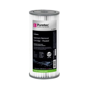 Puretec Pleated Sediment Cartridge, 10" MP, .35 Micron