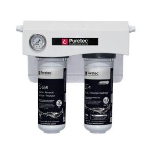 Puretec Quick Twist, Dual Undersink Rainwater Filter Kit, 0.1 Micron